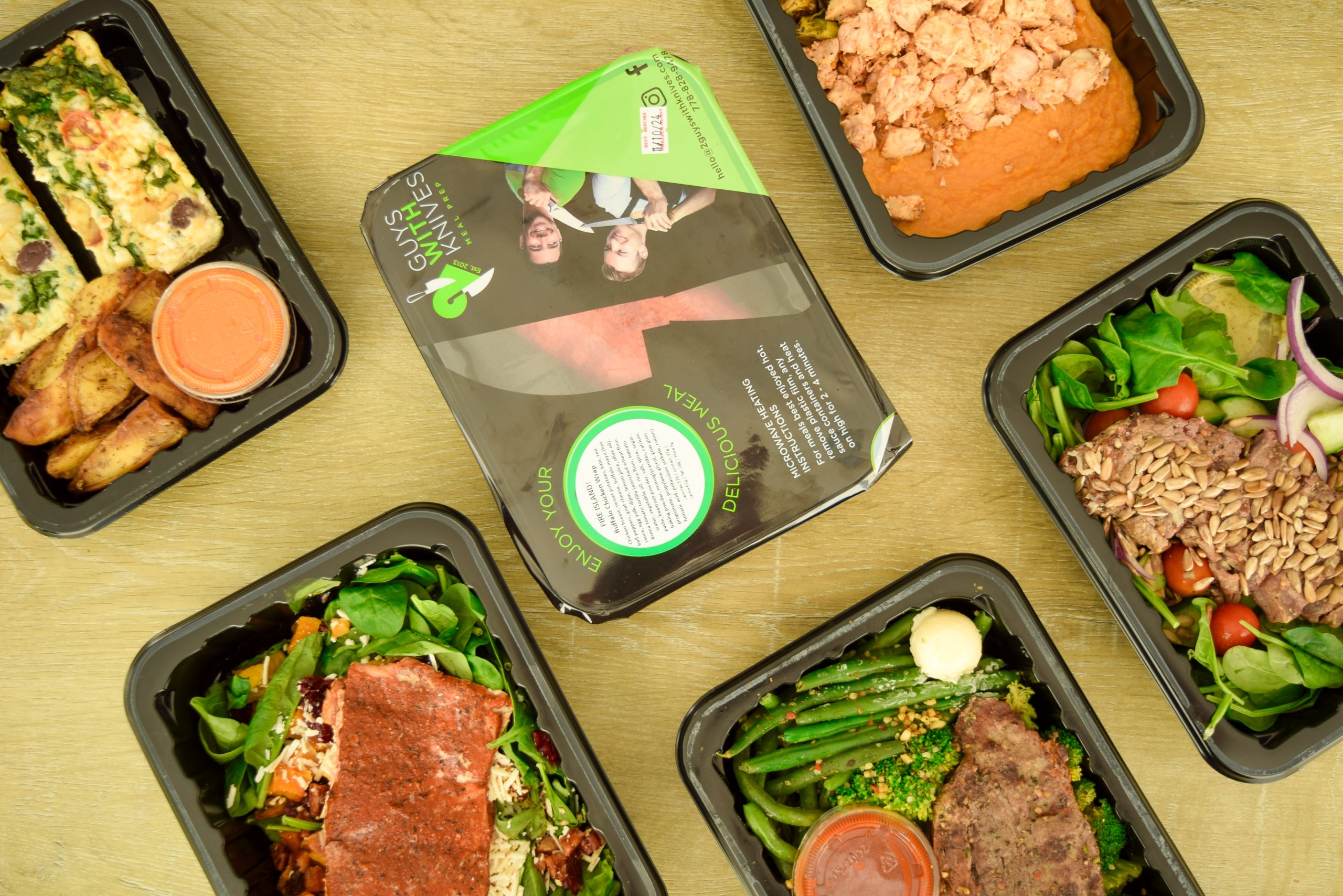 Chef-prepared meal prep containers ready to eat