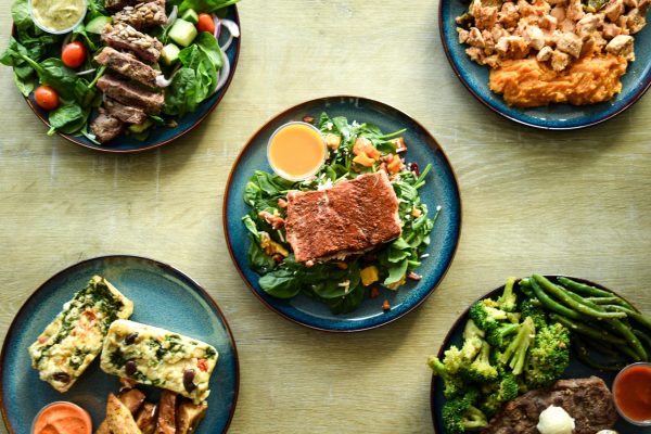 Chef-prepared meal prep containers with balanced ingredients